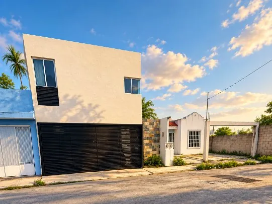 Fachada de la casa en Fracc. Las Américas